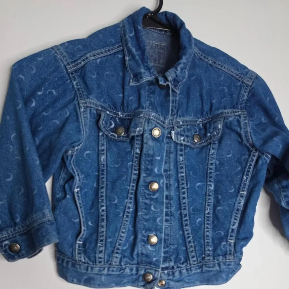 Vintage Levi's Girls Blue and Navy Jacket crescent print